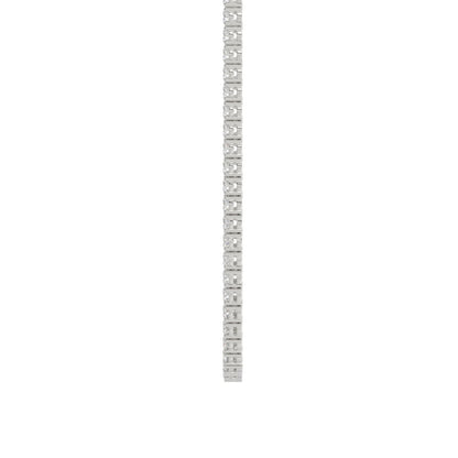 14K WHITE GOLD 4.00CT 16" ROUND DIAMOND LADIES TENNIS NECKLACE