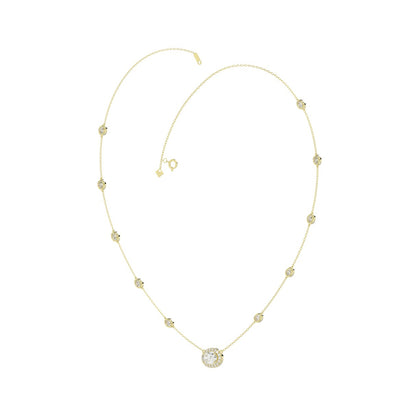 14K YELLOW GOLD 2 1/4CT ROUND/OVAL DIAMOND LADIES NECKLACE