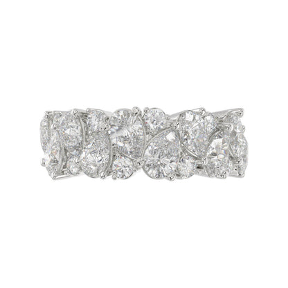 10K WHITE GOLD 3.00CT ROUND/PEAR DIAMOND LADIES RING