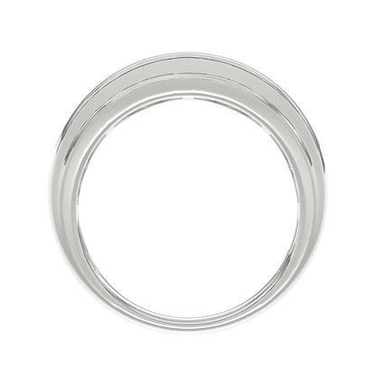 14K WHITE GOLD 2.00CT ROUND DIAMOND MEN'S BAND