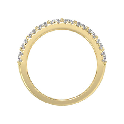 3.00 CT Fashion Band for Ladies Round &amp; Radiant Cut Diamonds 14K Yellow Gold Luxury Band (Color F-G -Clarity VS1/VS2)