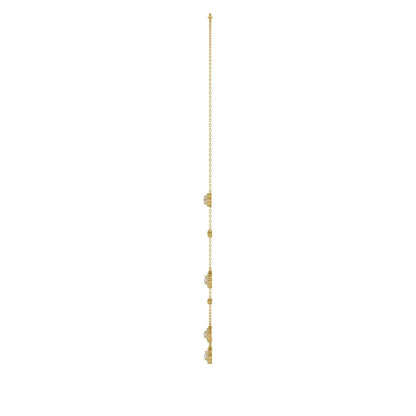 14K YELLOW GOLD 1.00CT ROUND/PEAR DIAMOND LADIES NECKLACE