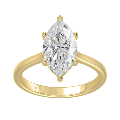 14K YELLOW GOLD 1 1/2CT MARQUISE DIAMOND SOLITAIRE RING