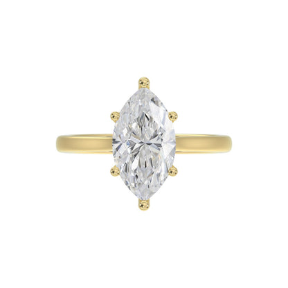 14K YELLOW GOLD 1 1/2CT MARQUISE DIAMOND SOLITAIRE RING