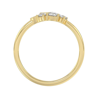 Classic 10K Yellow Gold  Round Lab Grown Diamond ladies Ring 1/2CT (Color F-G -Clarity VS1/VS2)