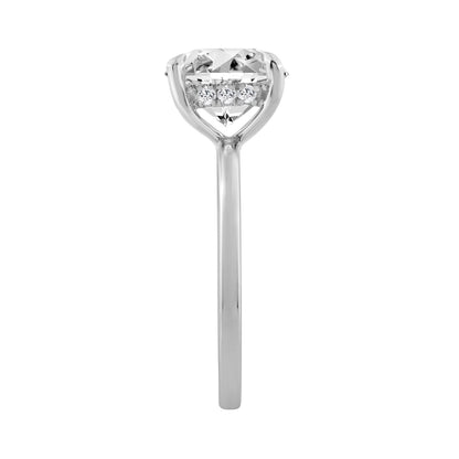 14K WHITE GOLD 3.00CT ROUND DIAMOND LADIES RING 
