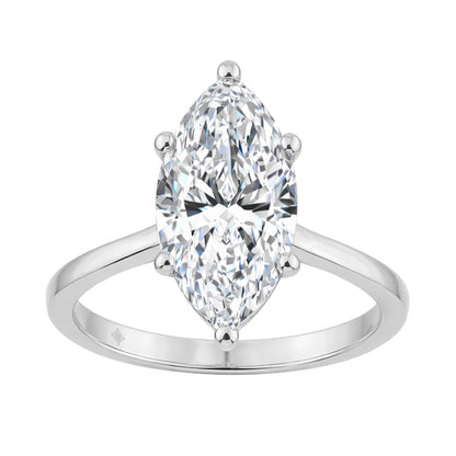 14K WHITE GOLD 3.00CT MARQUISE DIAMOND LADIES SOLITAIRE RING (CENTER STONE MARQUISE DIAMOND 3CT