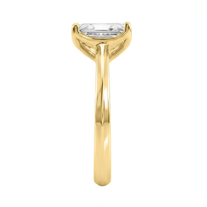 14K YELLOW GOLD 2 1/2CT RADIANT DIAMOND LADIES RING 