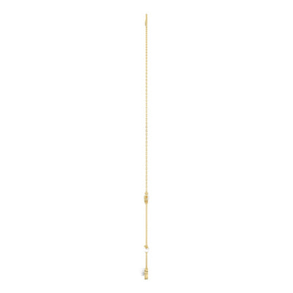 10K Yellow Gold Pearl &amp; Ladies Necklace 1/5CT  Marquise Diamonds (Color F-G -Clarity VS1/VS2)