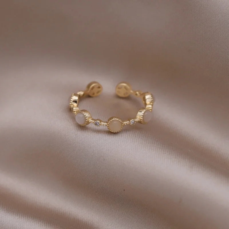 14K Gold Plated Double Love Crystal Ring