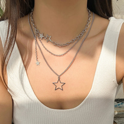 Salircon Trendy Y2K Star Pendant Necklace