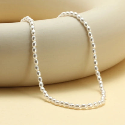 Irregular Pearl Necklace with Stainless Steel Chain