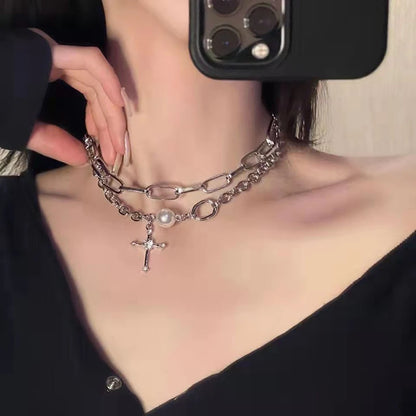 Fashion Simple Double Cute Bear Pendant Necklace