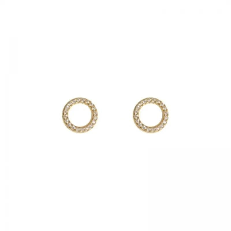 Delicate Small Circle Stud Earrings