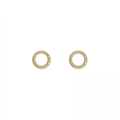 Delicate Small Circle Stud Earrings