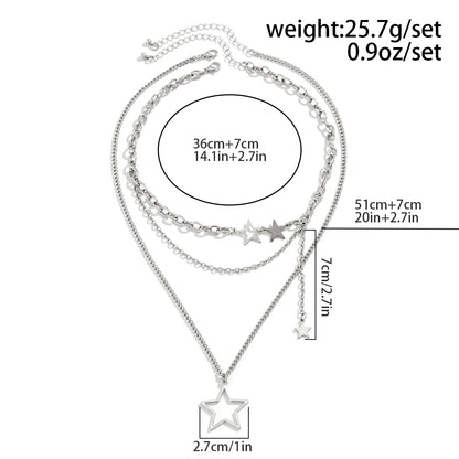 Salircon Trendy Y2K Star Pendant Necklace
