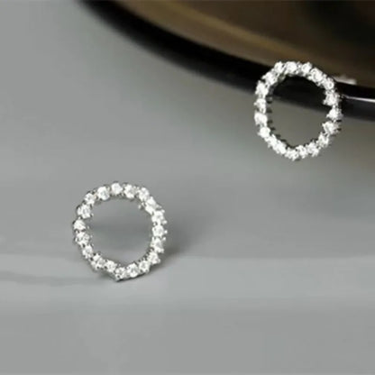 Delicate Small Circle Stud Earrings