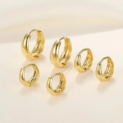 6-Piece Set Stainless Steel Minimalist Huggie Hoop Earrings for Women