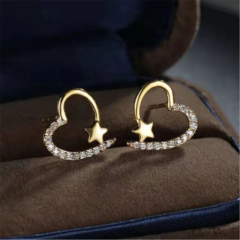 Elegant Round Wreath Bow Pearl Stud Earrings