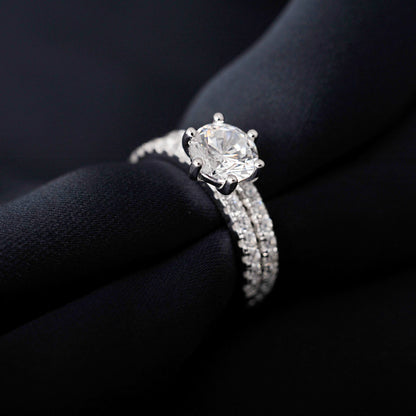 1.5ct Round Cut Cubic Zirconia Solitaire Engagement Ring