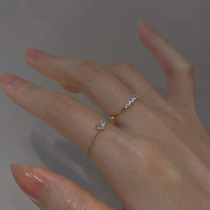 Luxury Zircon Heart Ring