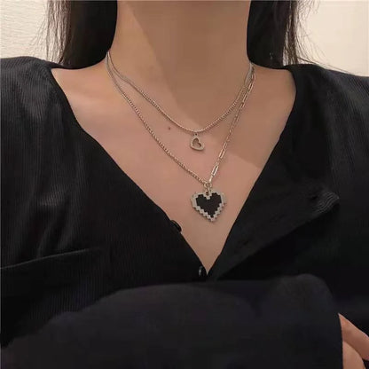 Fashion Simple Double Cute Bear Pendant Necklace