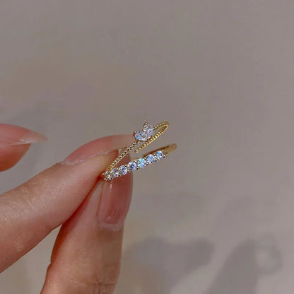 Luxury Zircon Heart Ring