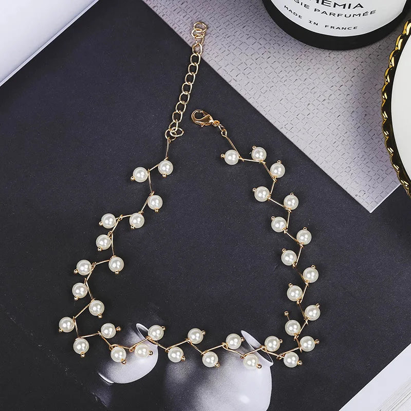 Korean Pearl Choker Necklace