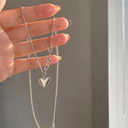 Fashion Simple Double Cute Bear Pendant Necklace