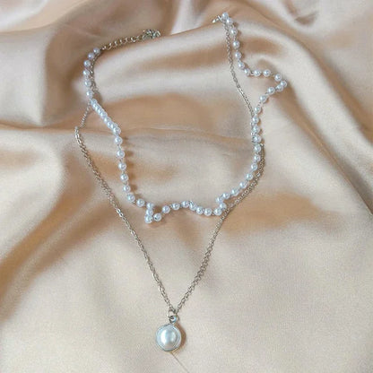 Baroque Pearl Pendant Choker Necklace