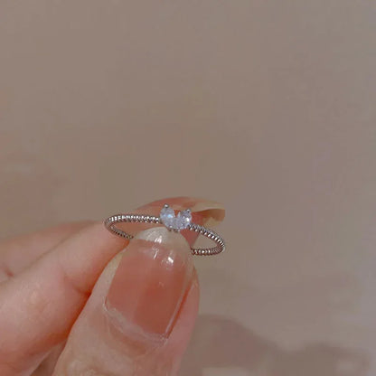 Luxury Zircon Heart Ring