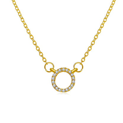 Trend Elegant Jewelry Crystal Circle Pendant Necklace