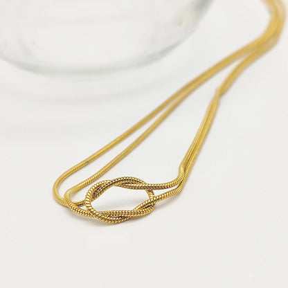 Elegant 14k Gold Plated Snake Chain Necklace