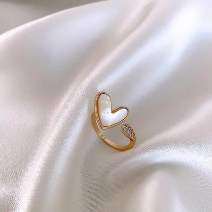 14K Gold Plated Double Love Crystal Ring