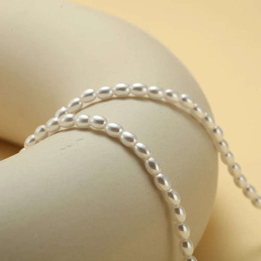 Irregular Pearl Necklace with Stainless Steel Chain