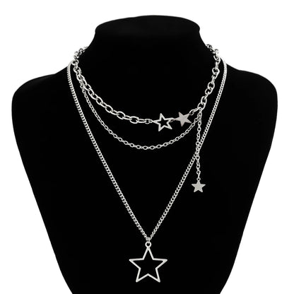 Salircon Trendy Y2K Star Pendant Necklace