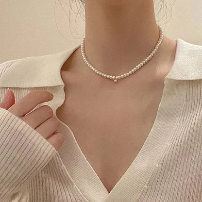 Baroque Pearl Pendant Choker Necklace