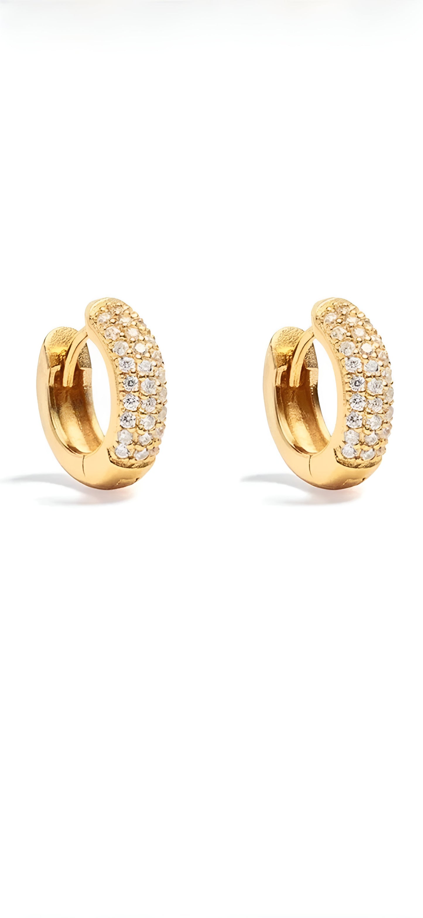 Diamond Huggies Pavé 14K Yellow Gold